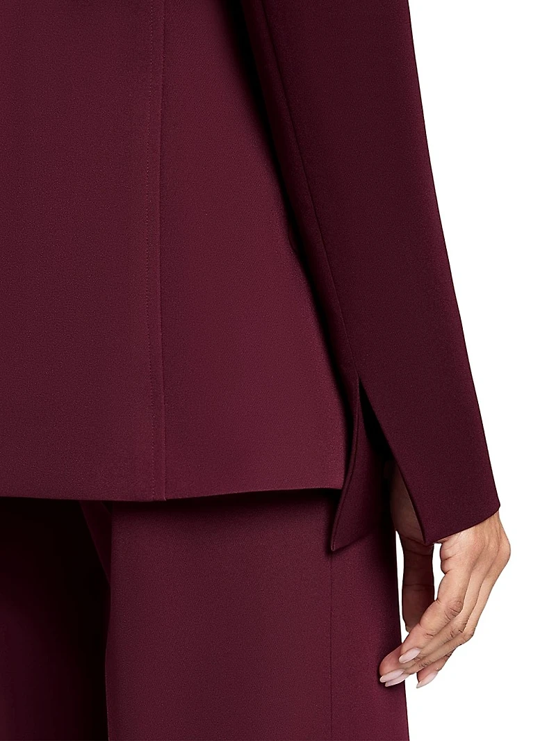 Single-Button Peak-Lapel Jacket