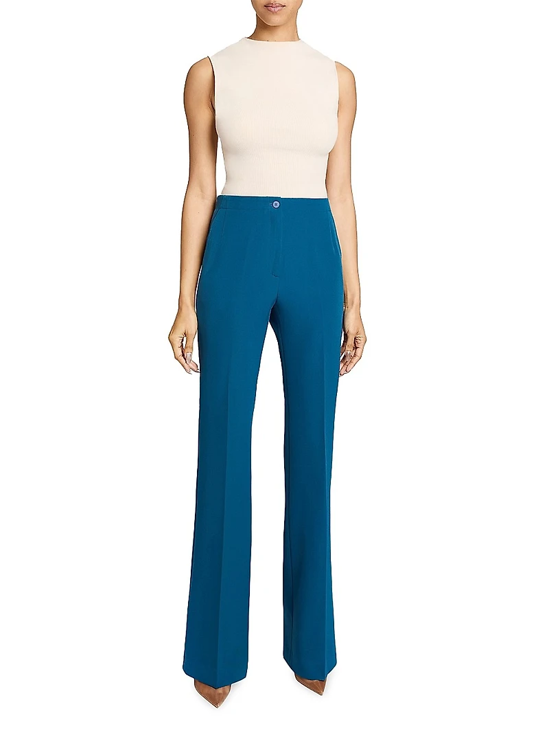 Flared Pant In Tehno Crepe