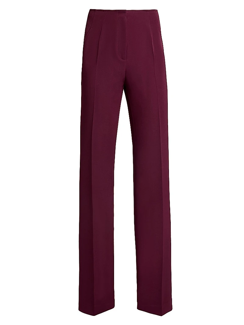 Techno Crepe Straight-Leg Pants