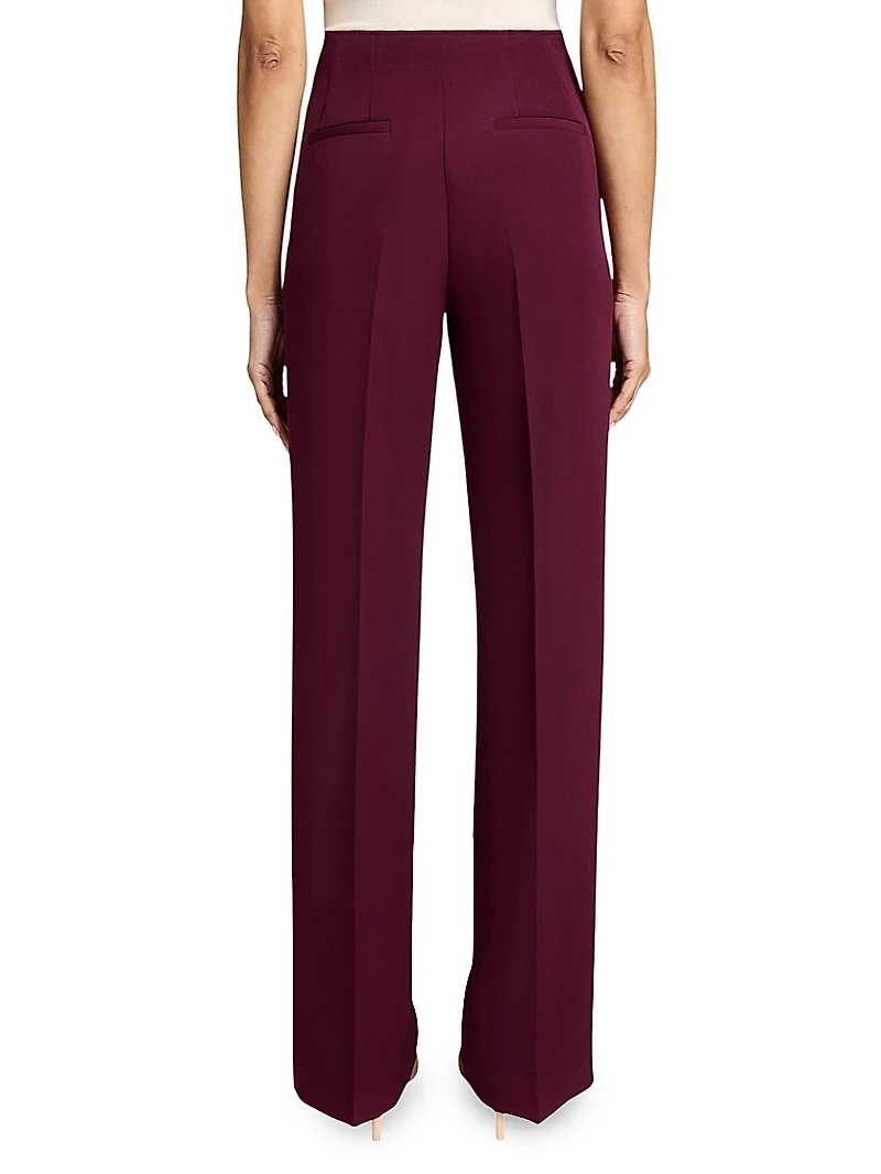 Techno Crepe Straight-Leg Pants