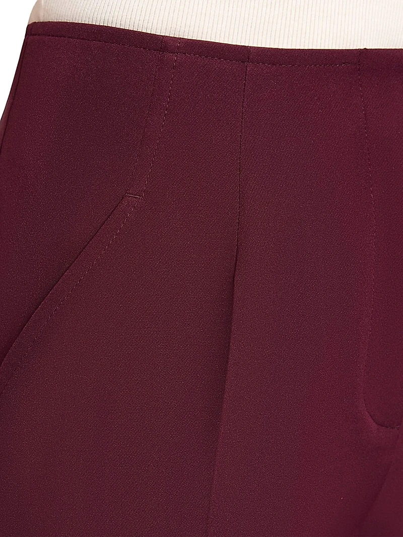 Techno Crepe Straight-Leg Pants