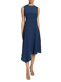 Asymmetric Relaxed Midi-Dress