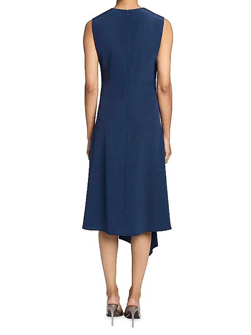 Asymmetric Relaxed Midi-Dress