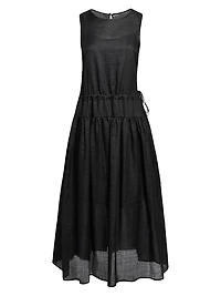 Dropped-Waist Midi-Dress