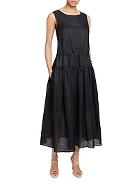 Dropped-Waist Midi-Dress