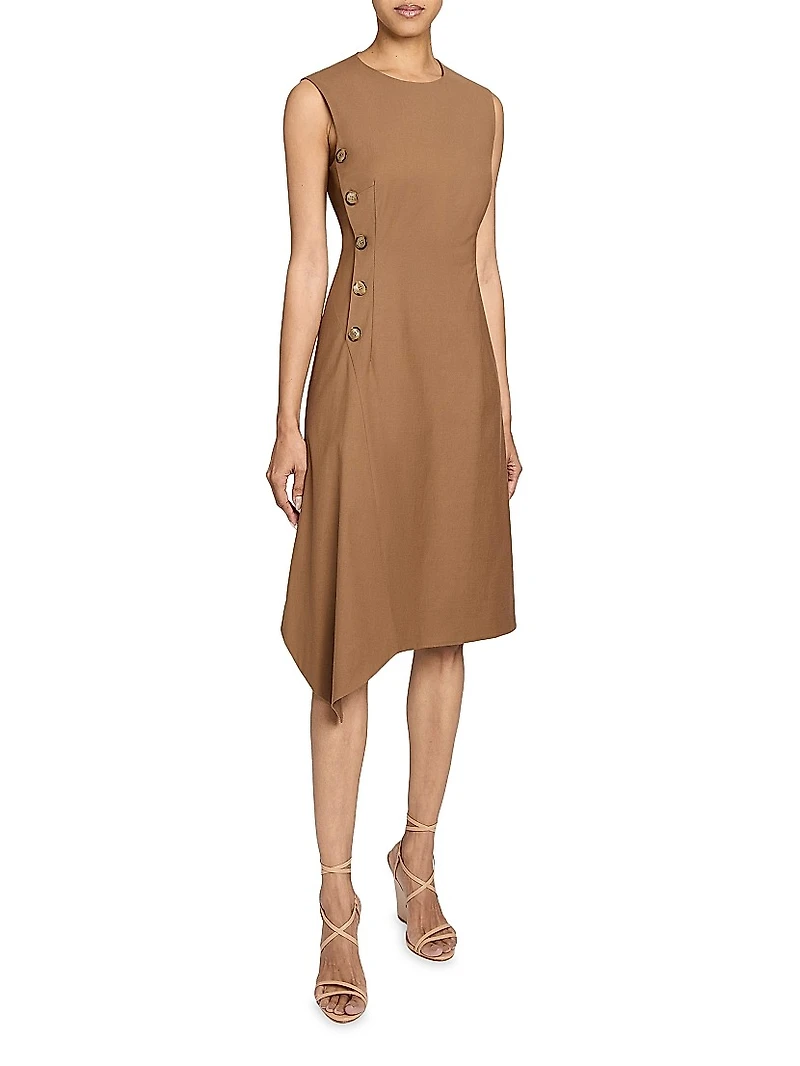 Becca Asymmetric-Hem Knee-Length Dress