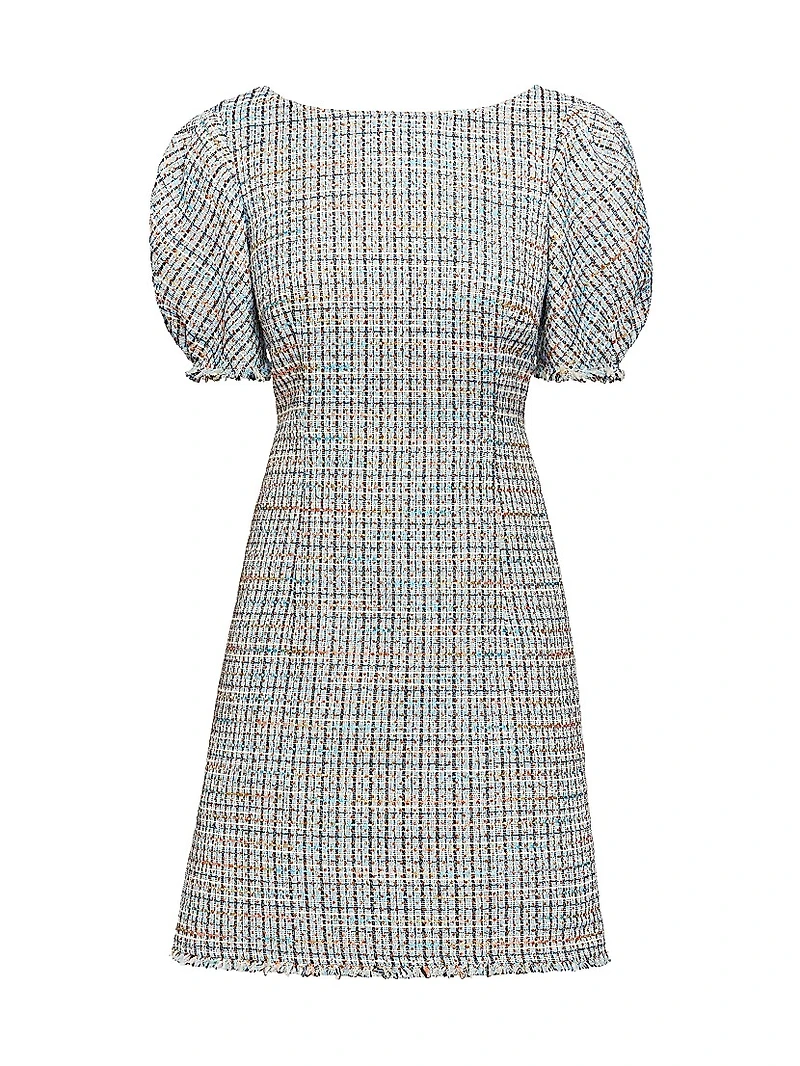 Puff Sleeve Shift Minidress