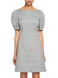 Puff Sleeve Shift Minidress