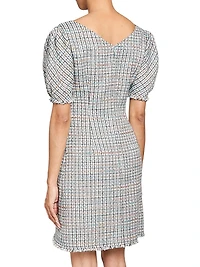 Puff Sleeve Shift Minidress