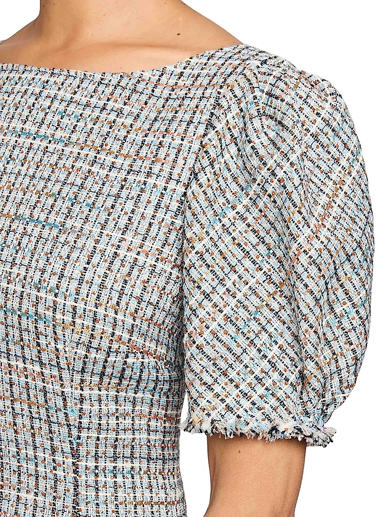 Puff Sleeve Shift Minidress