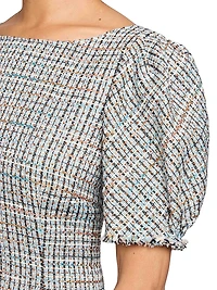 Puff Sleeve Shift Minidress