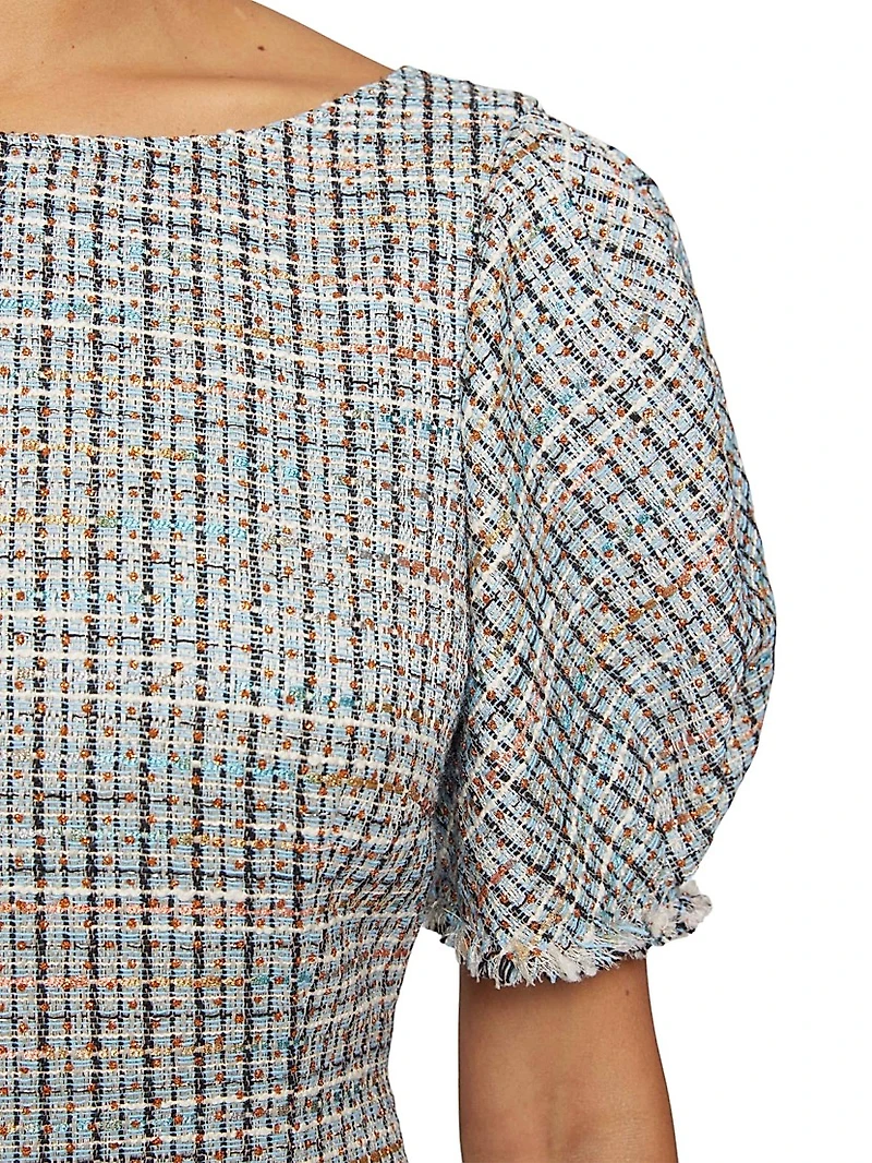 Puff Sleeve Shift Minidress