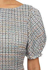 Puff Sleeve Shift Minidress