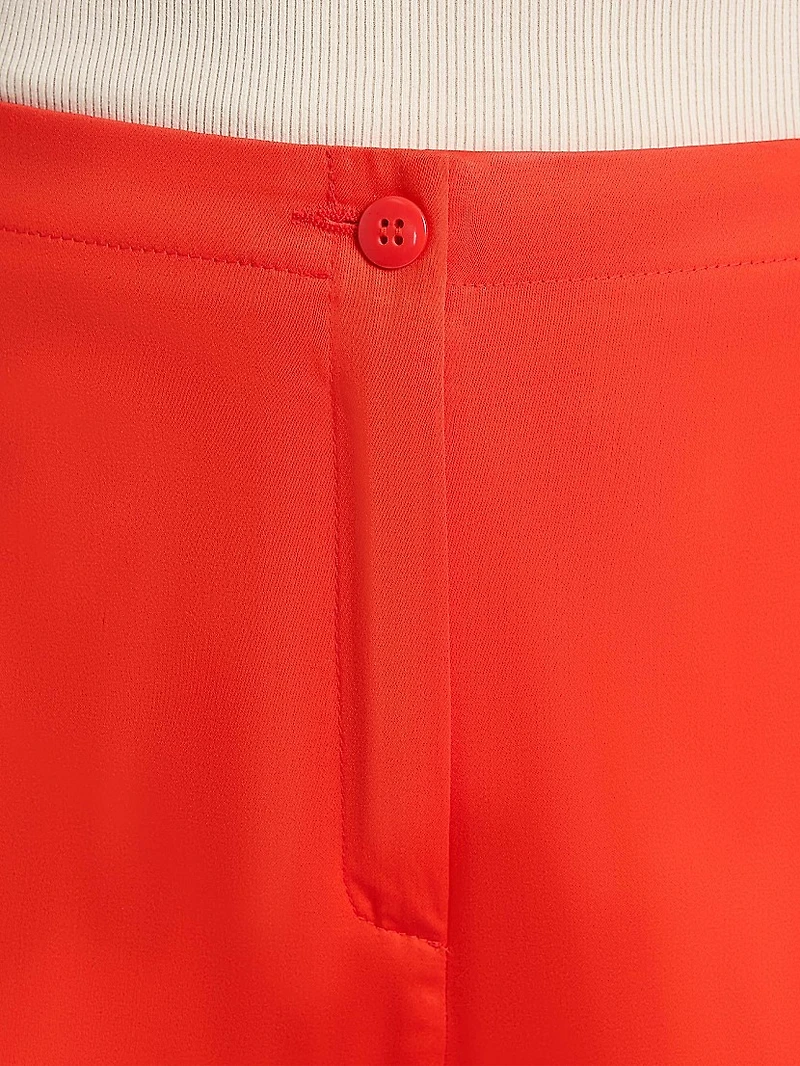 Roma Stretch-Cotton Straight-Leg Pants