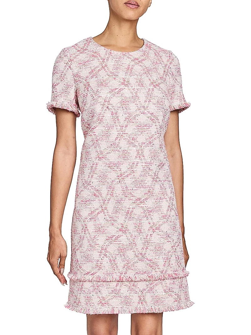 Melania Tweed Ruffled Minidress