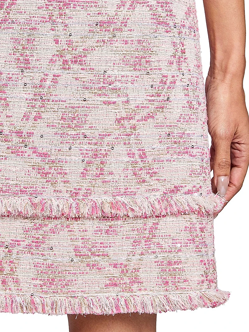 Melania Tweed Ruffled Minidress