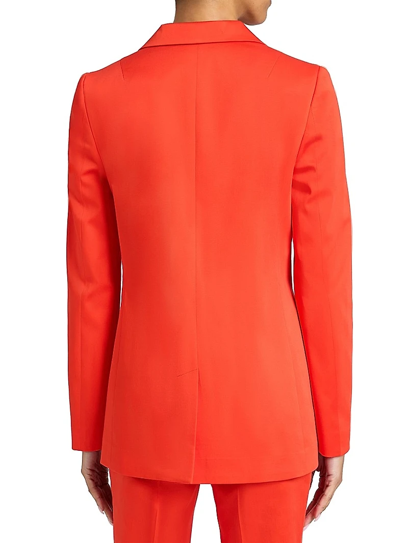 Rowan Stretch-Cotton Double-Breasted Blazer