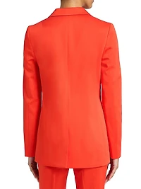 Rowan Stretch-Cotton Double-Breasted Blazer