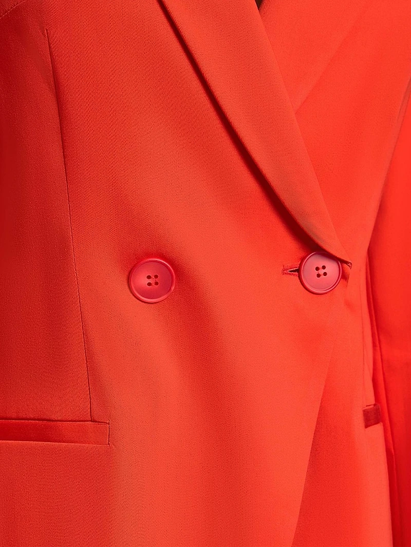 Rowan Stretch-Cotton Double-Breasted Blazer