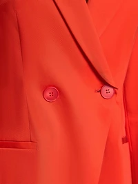 Rowan Stretch-Cotton Double-Breasted Blazer