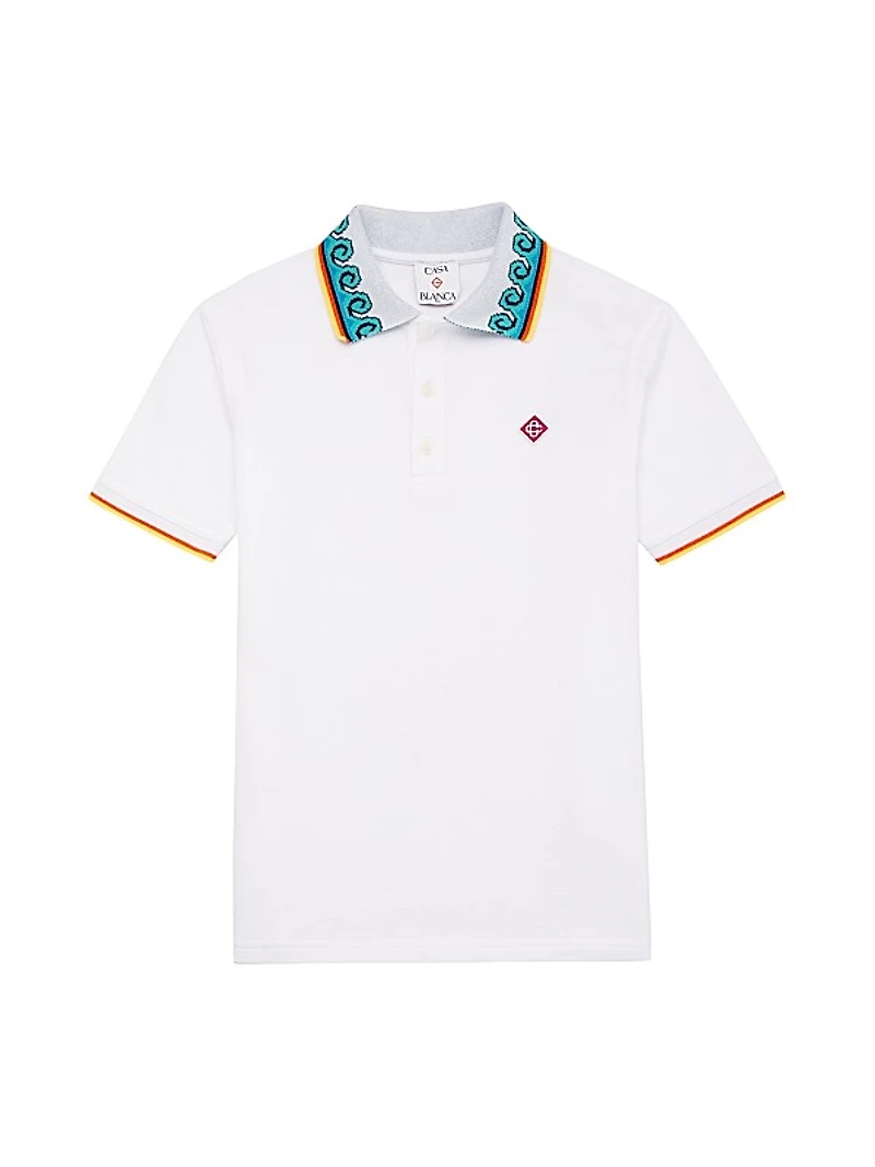 Little Boy's & Boy's Wave Collar Polo Shirt