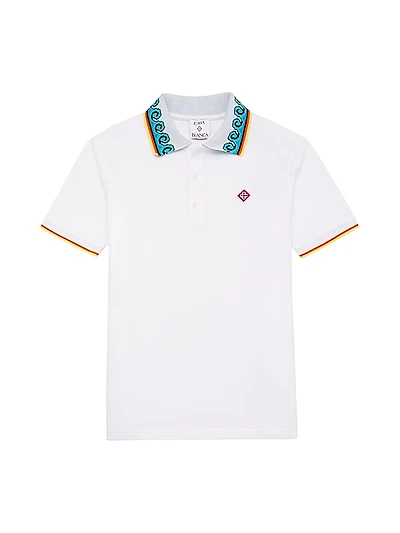 Little Boy's & Boy's Wave Collar Polo Shirt