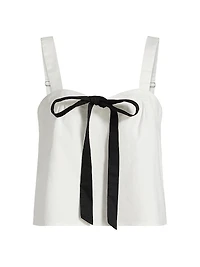 Bow-Front Cotton Cami