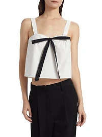 Bow-Front Cotton Cami