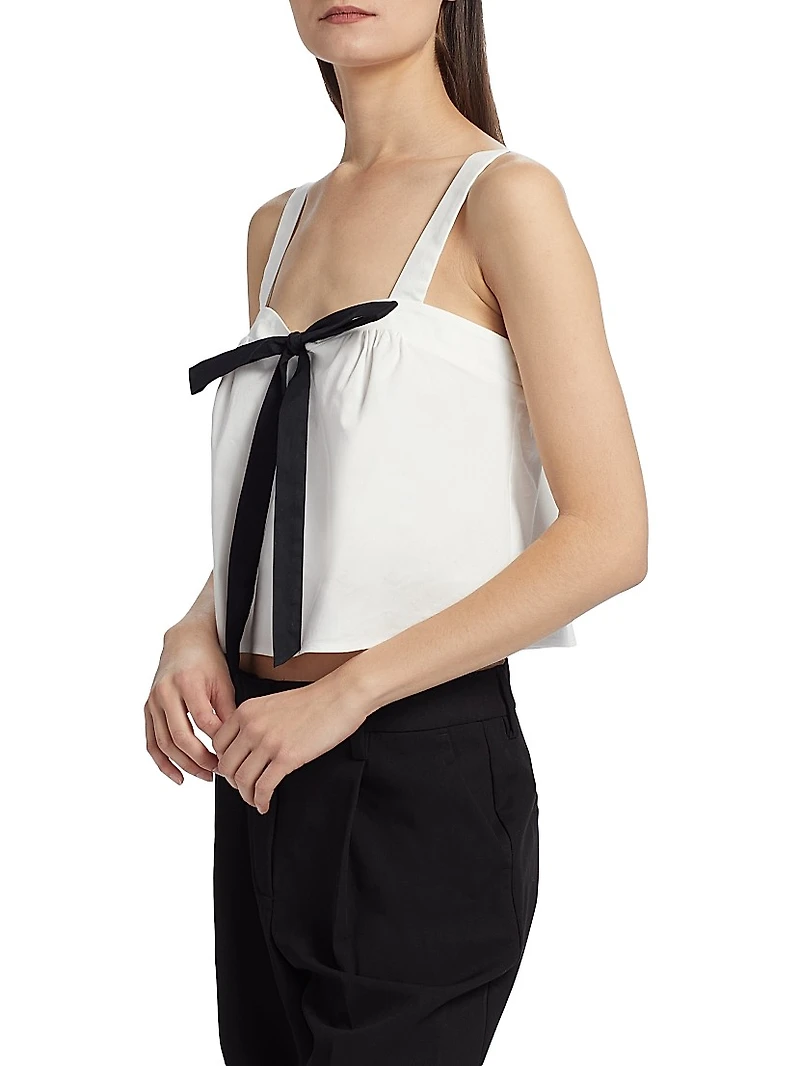 Bow-Front Cotton Cami