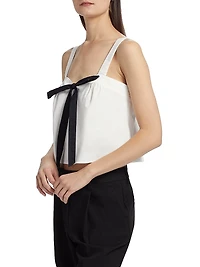 Bow-Front Cotton Cami