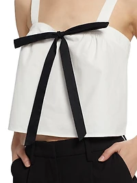 Bow-Front Cotton Cami