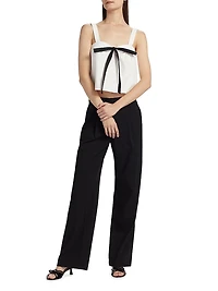 Bow-Front Cotton Cami