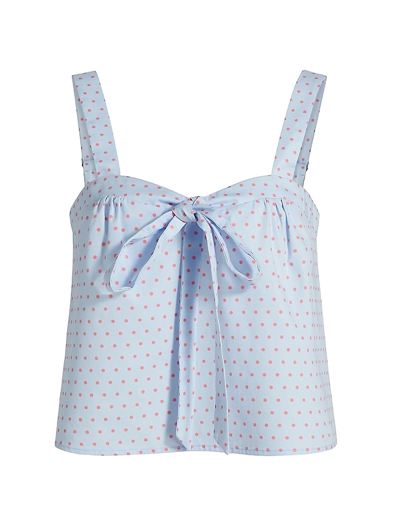 Bow-Front Polka Dot Cami Top