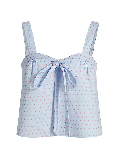 Bow-Front Polka Dot Cami Top