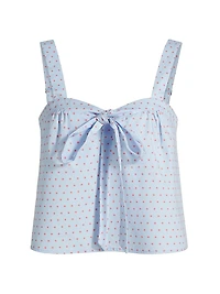 Bow-Front Polka Dot Cami Top