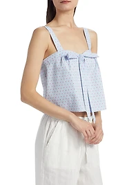 Bow-Front Polka Dot Cami Top
