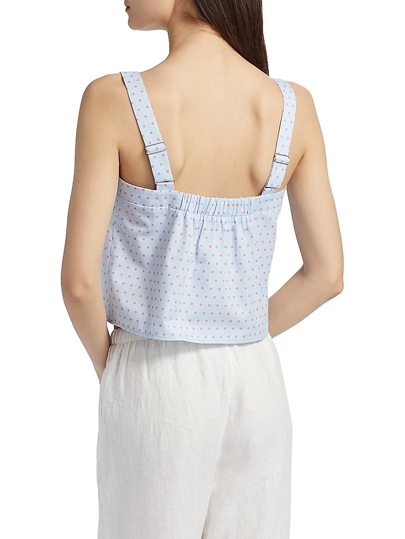 Bow-Front Polka Dot Cami Top