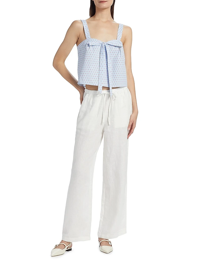 Bow-Front Polka Dot Cami Top