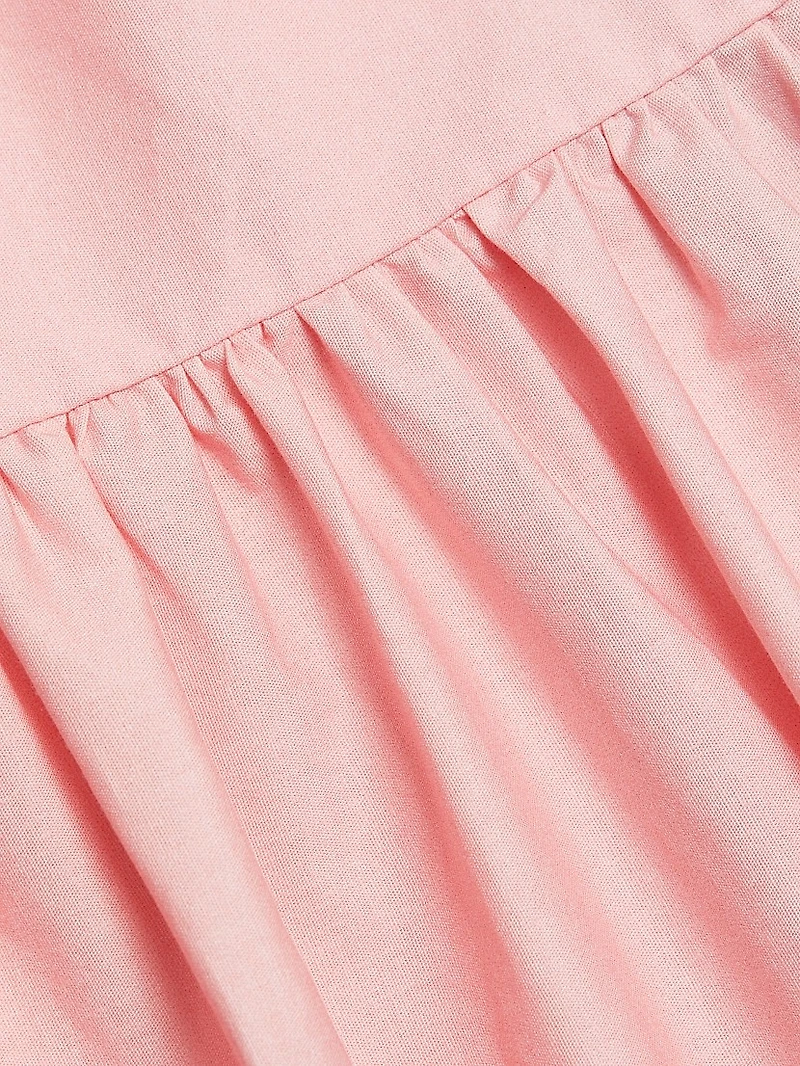 Floral Stretch Cotton Midi-Dress