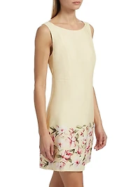 Floral Linen Shift Minidress