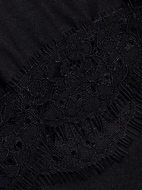 Lace-Trim Puff-Sleeve Shirt