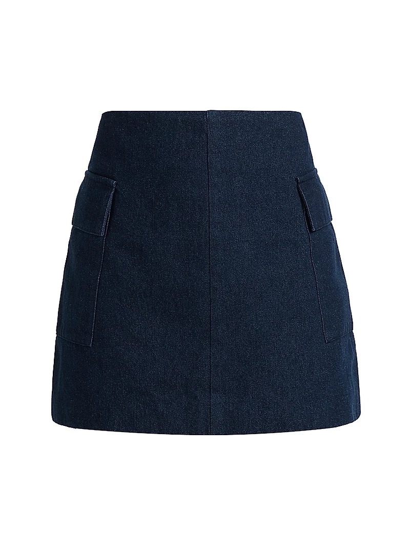 Denim A-Line Miniskirt