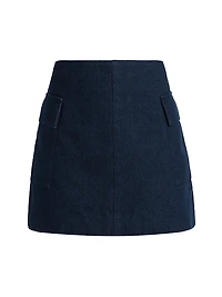 Denim A-Line Miniskirt