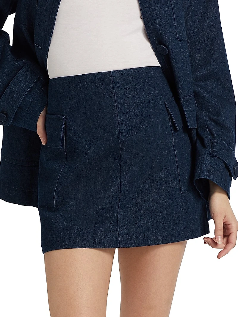 Denim A-Line Miniskirt
