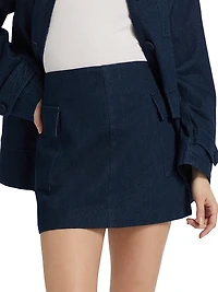 Denim A-Line Miniskirt