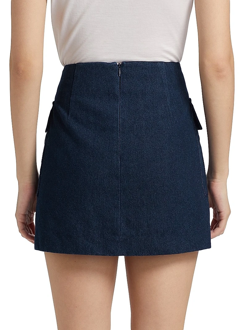 Denim A-Line Miniskirt