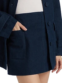 Denim A-Line Miniskirt