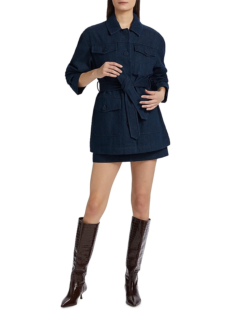 Denim A-Line Miniskirt