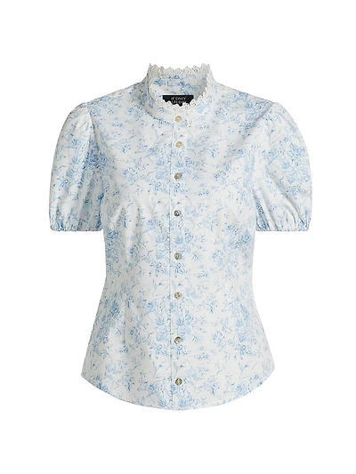 Toile Lace-Trim Shirt
