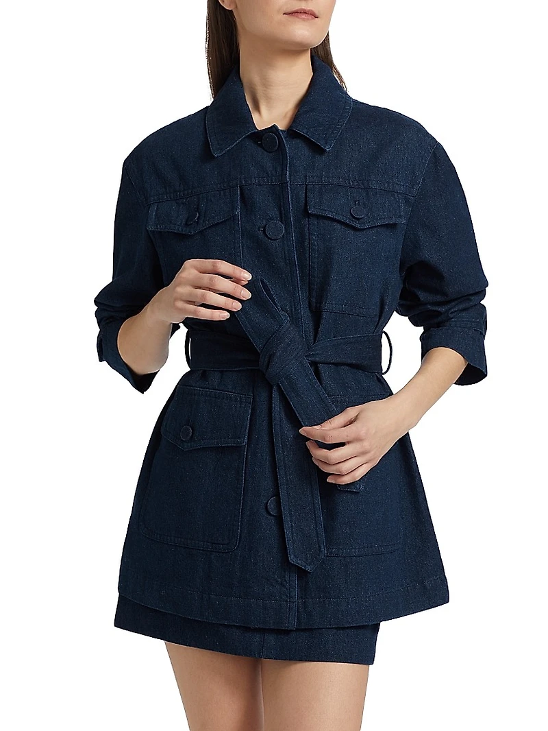 Denim Belted Jacket